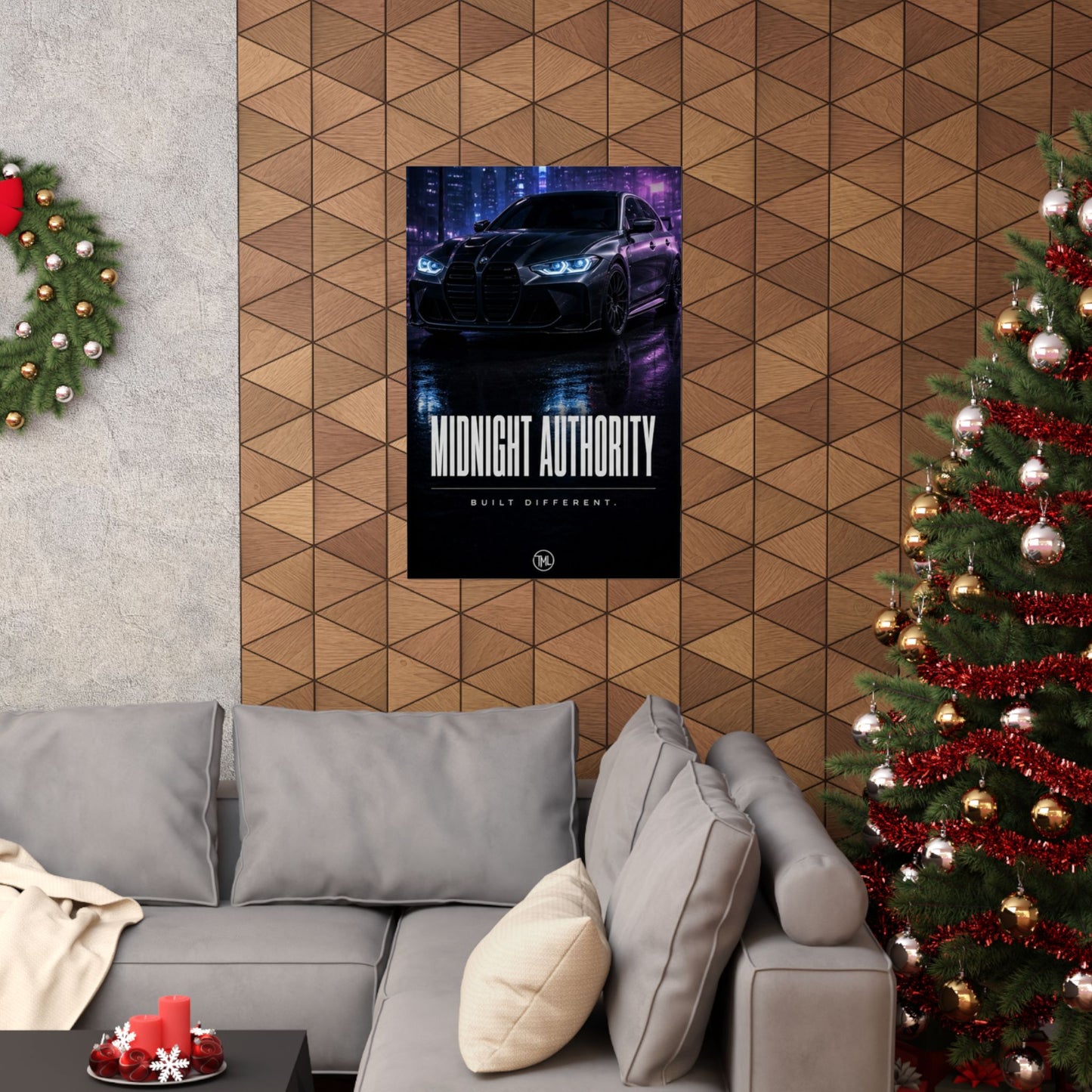 Midnight Authority Neon Poster