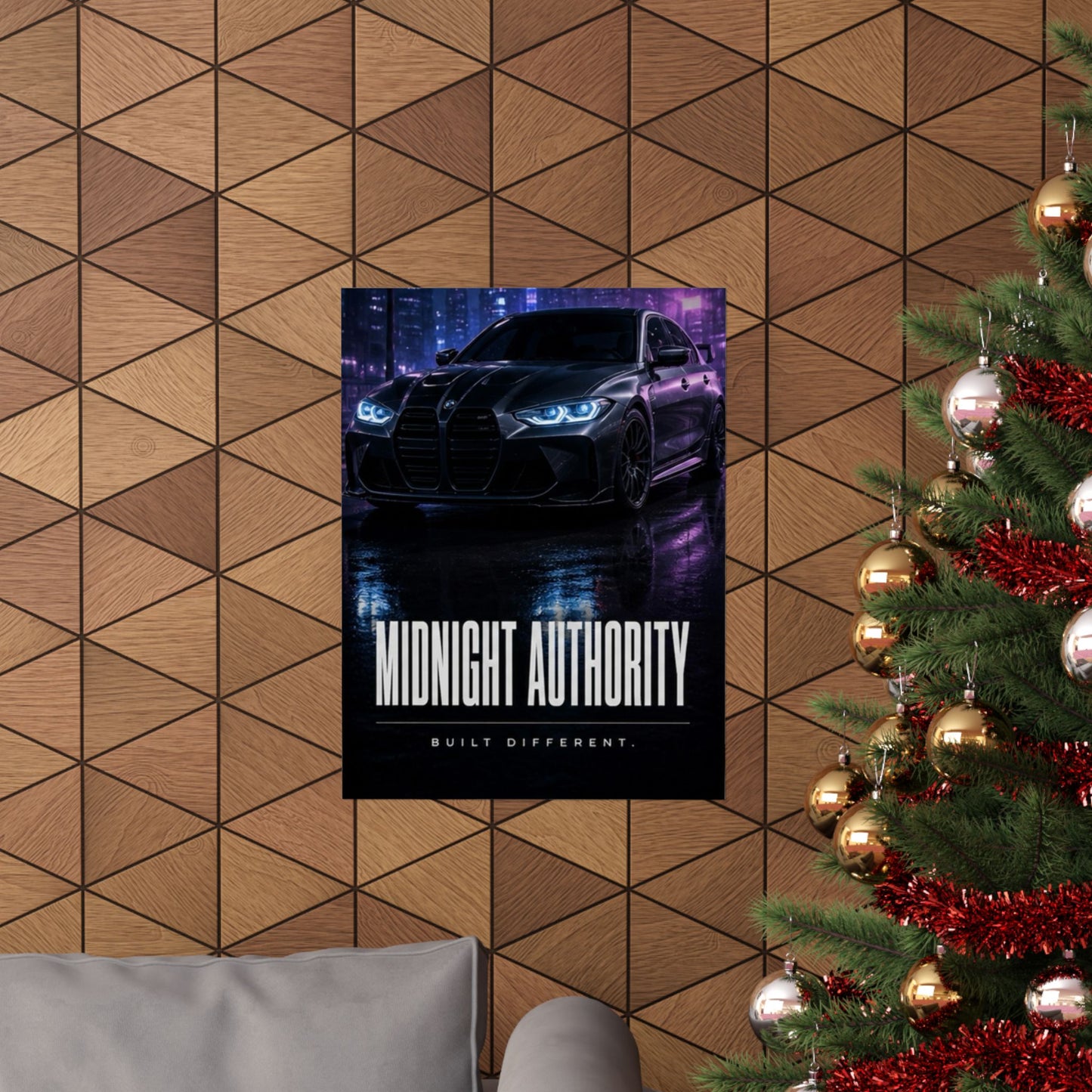Midnight Authority Neon Poster
