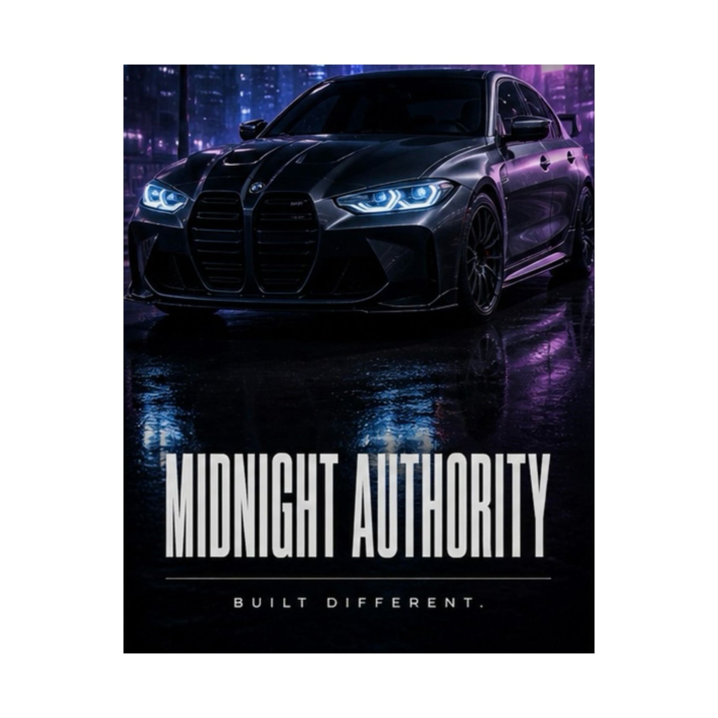 Midnight Authority Neon Poster