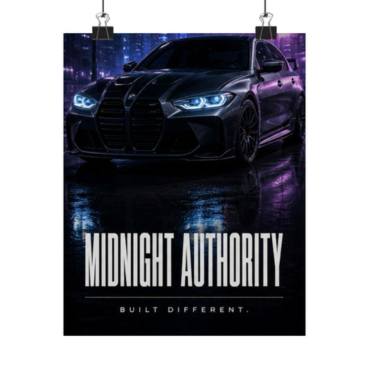 Midnight Authority Neon Poster