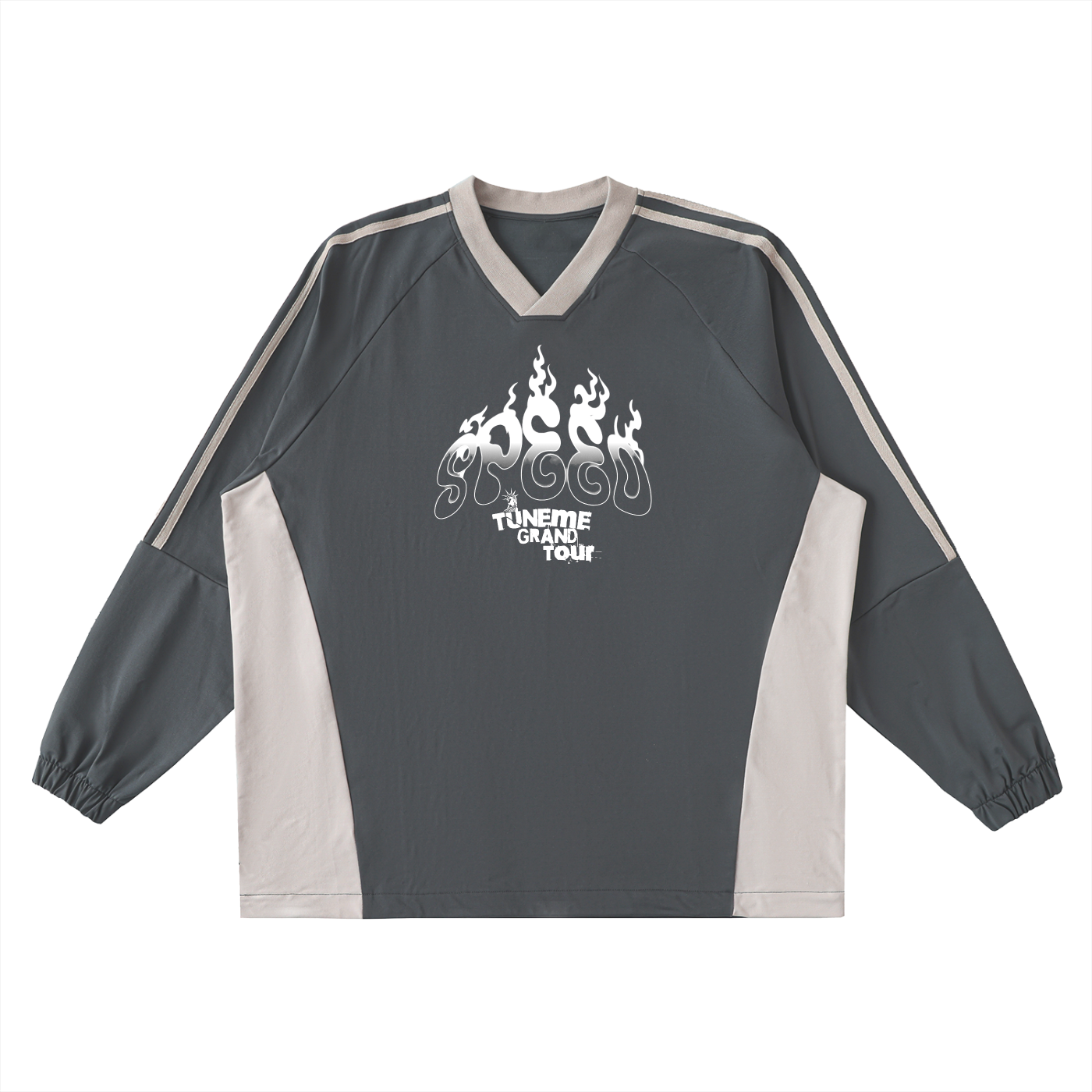 TMG SPEED MOTO X V-Neck Long-Sleeve T-Shirt